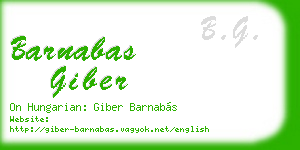barnabas giber business card